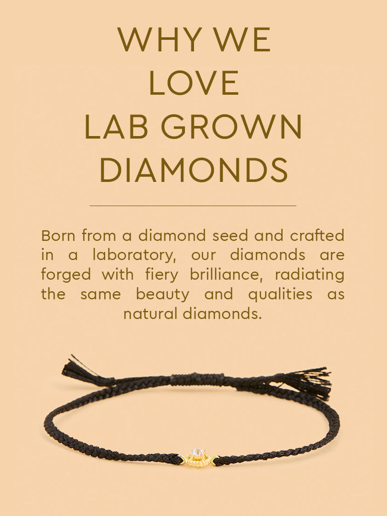 Westside X Pome Black Braided Lab Diamond Cord Bracelet