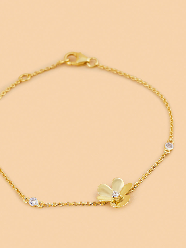 Westside X Pome Timeless Floral Lab Diamond Chain Bracelet