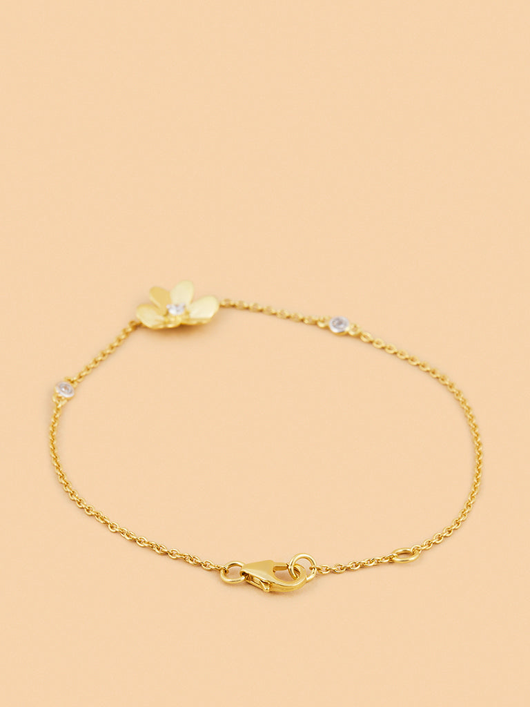 Westside X Pome Timeless Floral Lab Diamond Chain Bracelet
