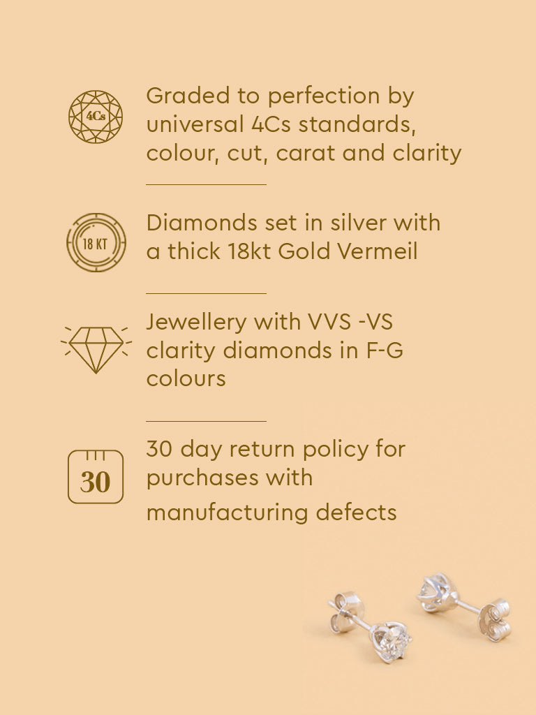 Westside X Pome Classic Solitaire Lab Diamond Stud Earrings