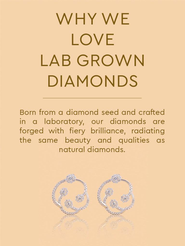 Westside X Pome Elegant Floral Circle Lab Diamond Earrings