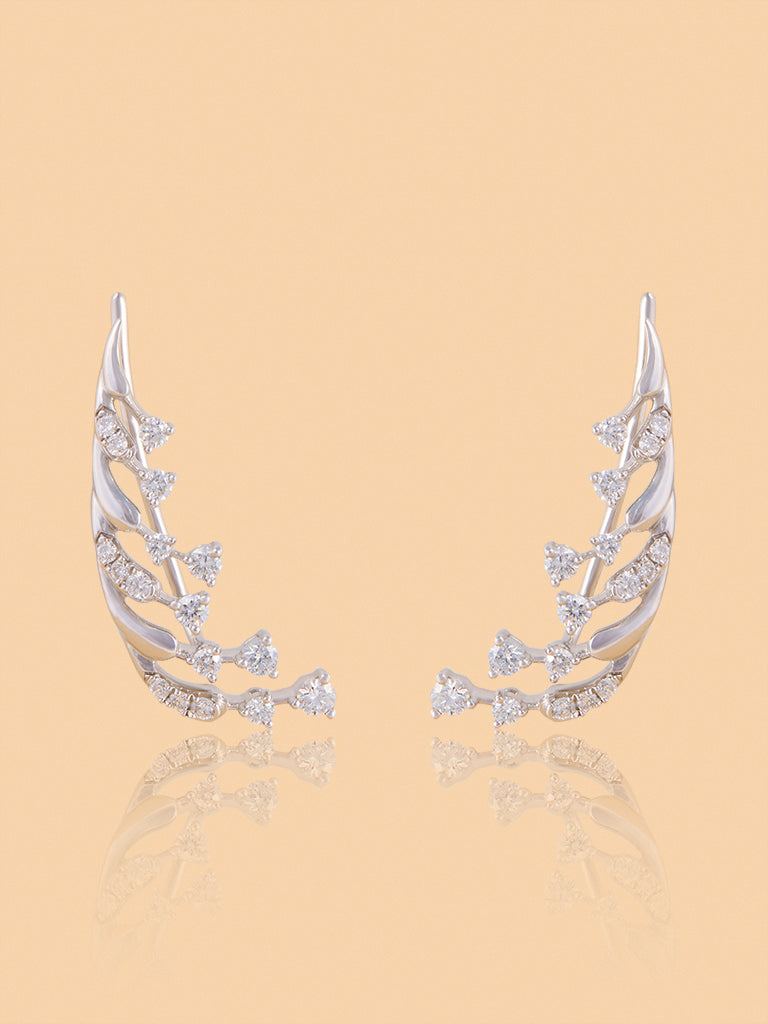 Westside X Pome Sleek Lab Diamond Ear Climbers