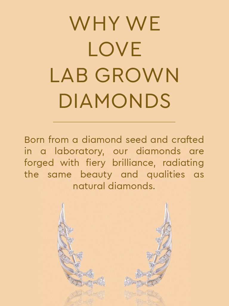 Westside X Pome Sleek Lab Diamond Ear Climbers