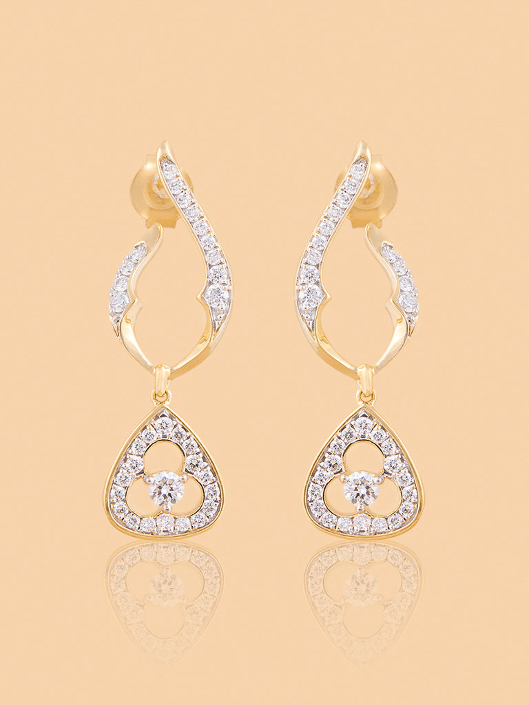 Westside X Pome Elegant Drop Earrings with Lab Diamond Accents