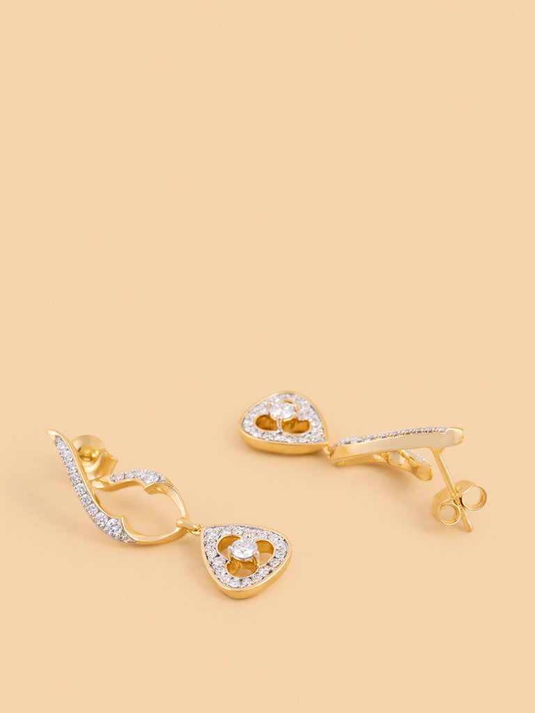Westside X Pome Elegant Drop Earrings with Lab Diamond Accents