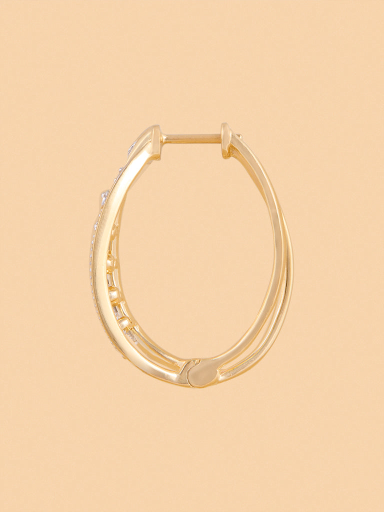 Westside X Pome Marquise Hoop Earrings with Lab Diamond Accents