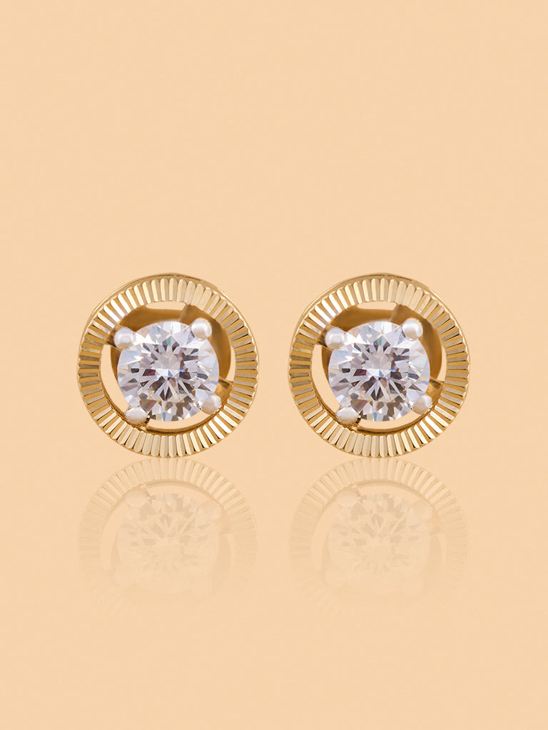 Westside X Pome Round Halo Solitaire Lab Diamond Earrings