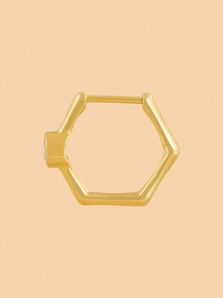 Westside X Pome Edgy Hoops with Lab Diamond Earrings