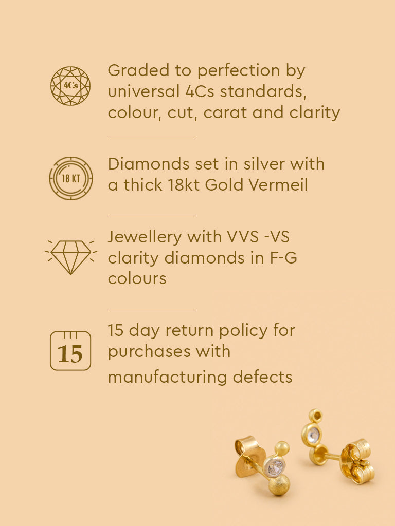 Floating Balls Lab Diamond Earrings