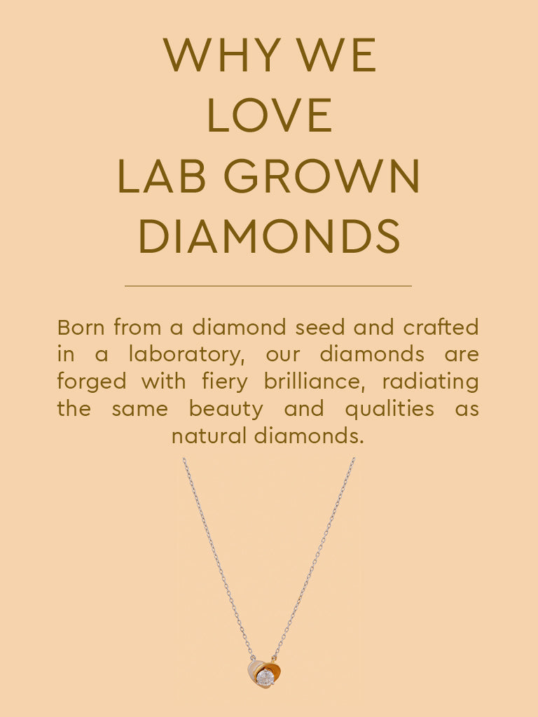 Westside X Pome Dual Tone Heart Lab Diamond Pendant Necklace