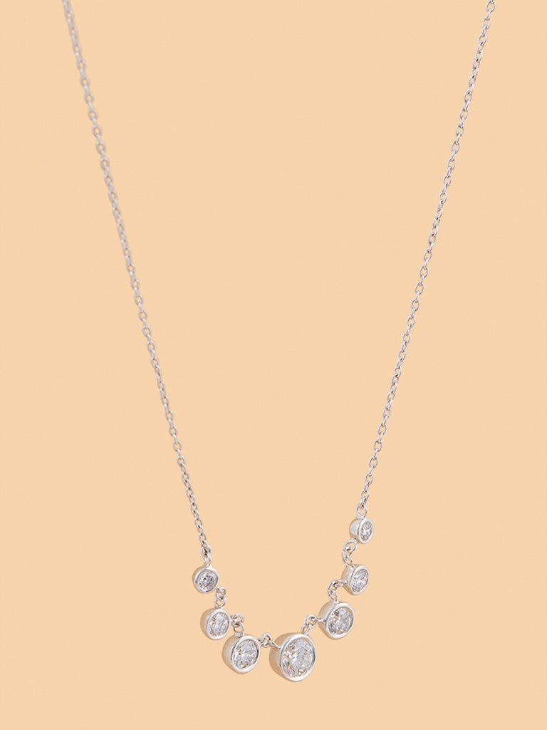 Westside X Pome Radiant Charm Necklace with Lab Diamond Solitaires