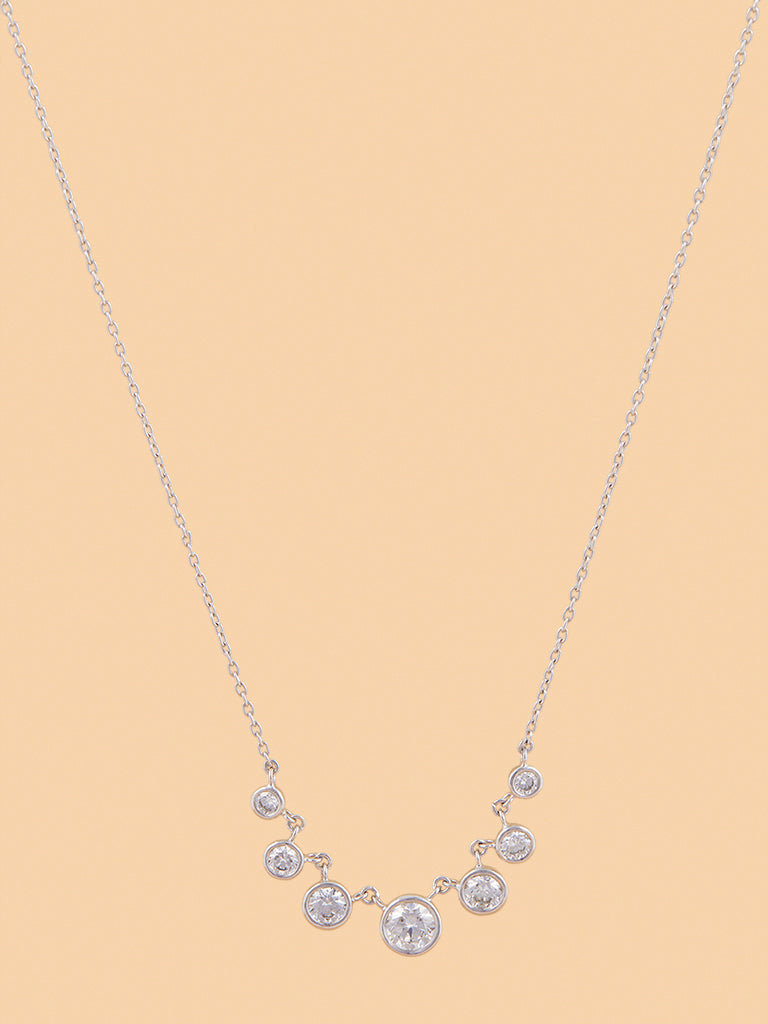 Westside X Pome Radiant Charm Necklace with Lab Diamond Solitaires