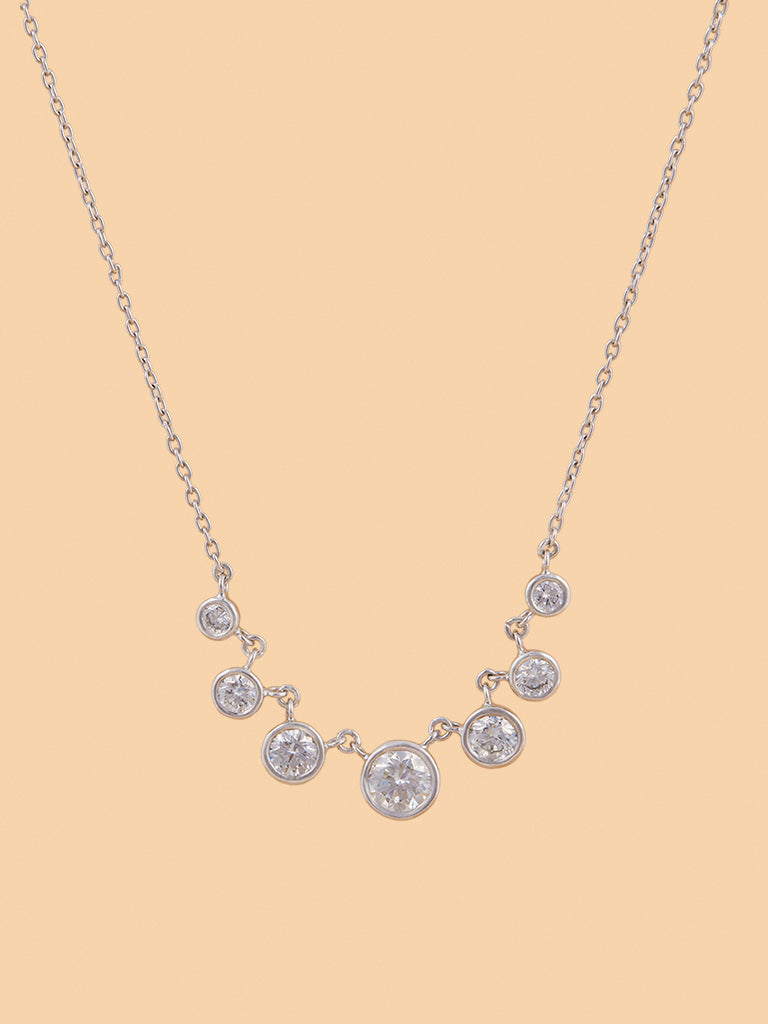 Westside X Pome Radiant Charm Necklace with Lab Diamond Solitaires