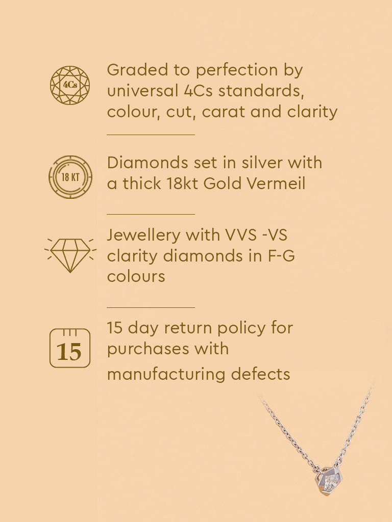 Stellar Triple Lab Diamond Pendant Necklace