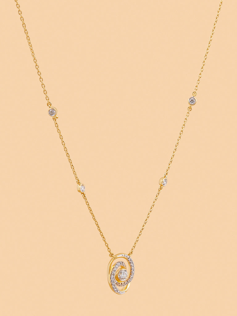 Westside X Pome Dual Spiral Lab Diamond Pendant Necklace