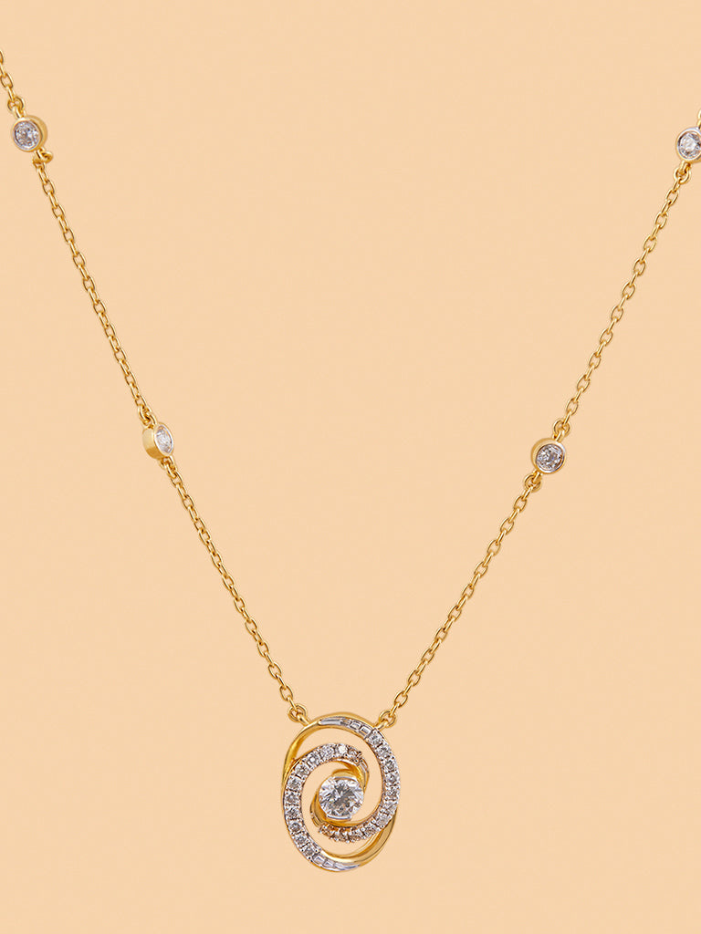 Westside X Pome Dual Spiral Lab Diamond Pendant Necklace