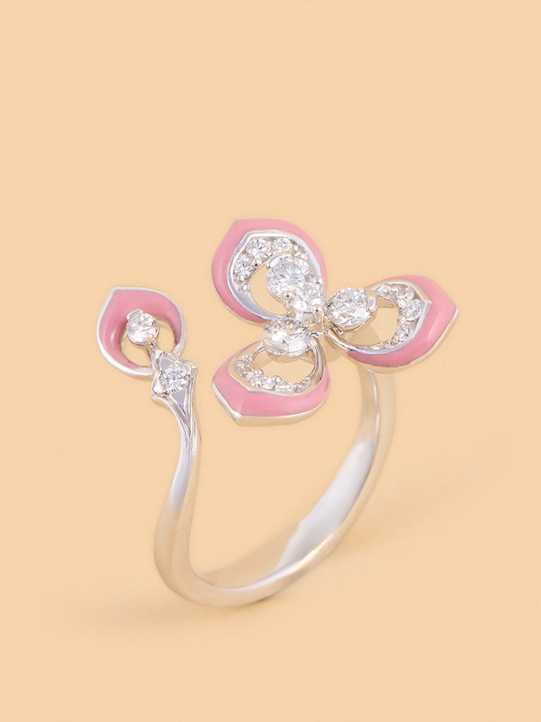 Westside X Pome Pink Floral Lab Diamond Ring - Medium