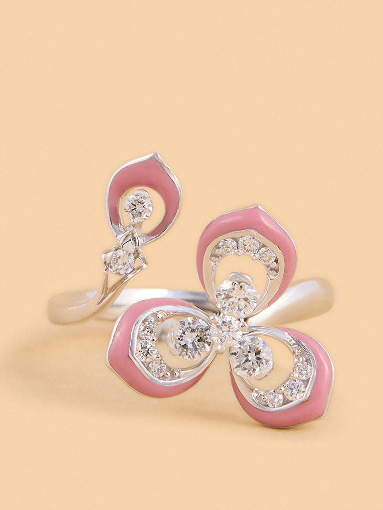Westside X Pome Pink Floral Lab Diamond Ring - Medium