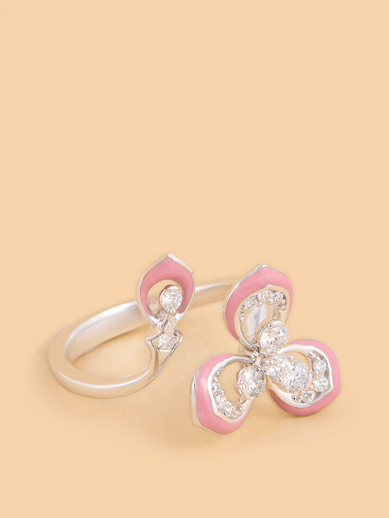 Westside X Pome Pink Floral Lab Diamond Ring - Medium