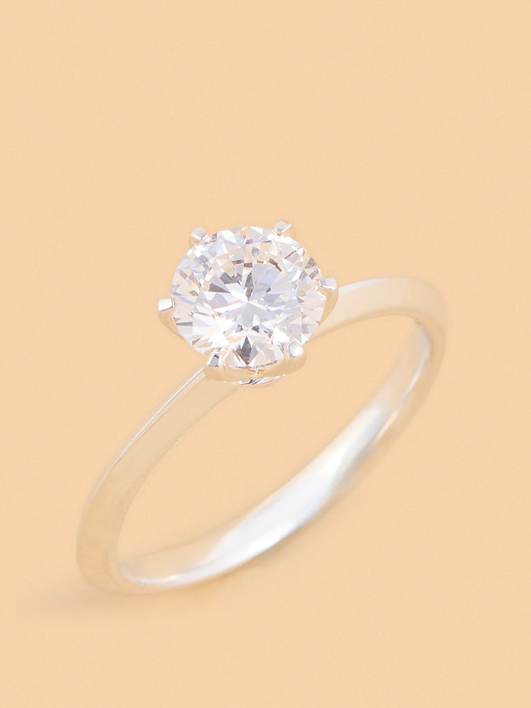Westside X Pome Sparkling Lab Diamond Solitaire Ring - Medium