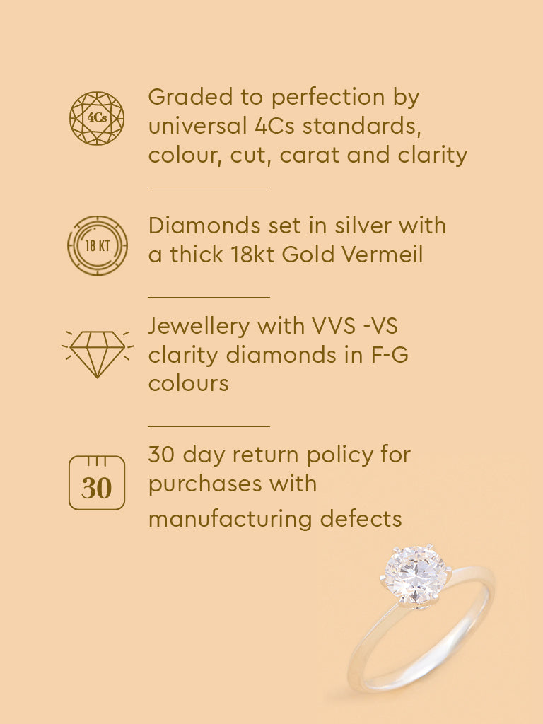 Westside X Pome Sparkling Lab Diamond Solitaire Ring