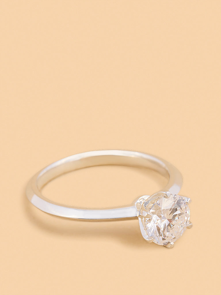 Westside X Pome Sparkling Lab Diamond Solitaire Ring - Medium