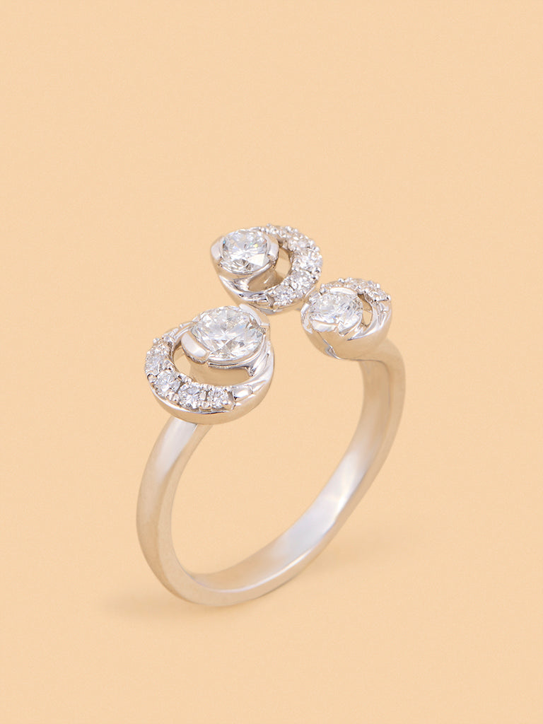 Westside X Pome Triple Cluster Lab Diamond Ring - Medium