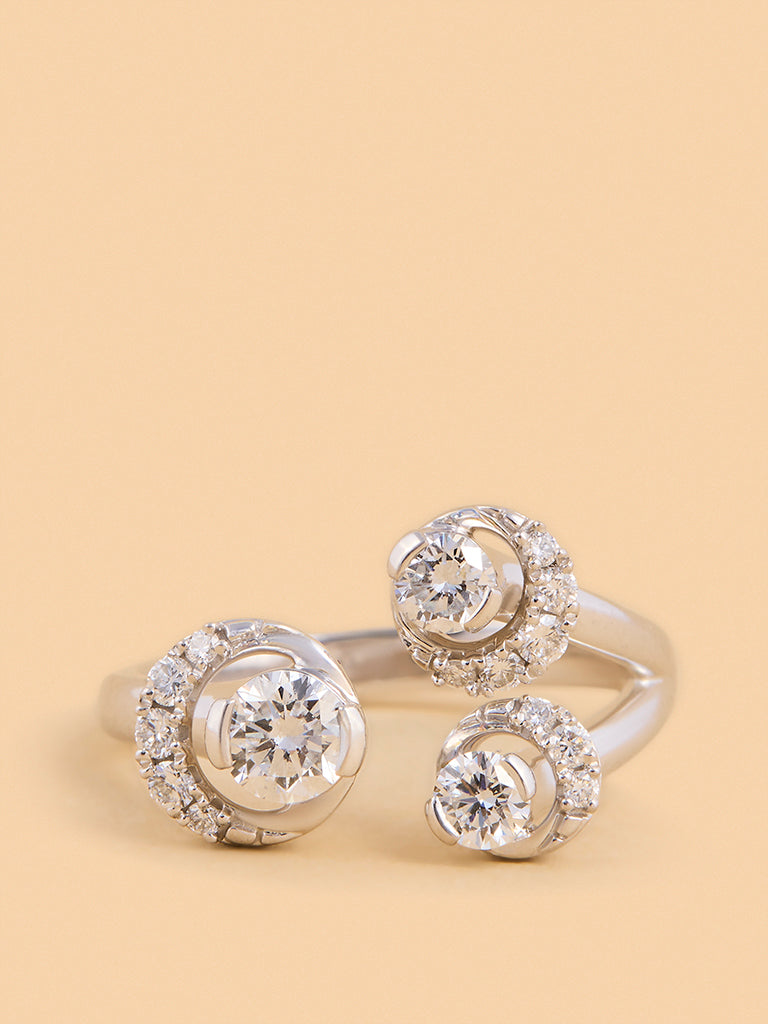 Westside X Pome Triple Cluster Lab Diamond Ring - Medium