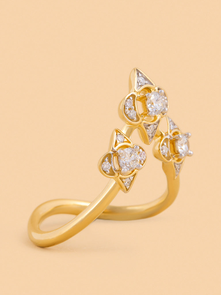 Westside X Pome Flower Trio Lab Diamond Ring - Medium