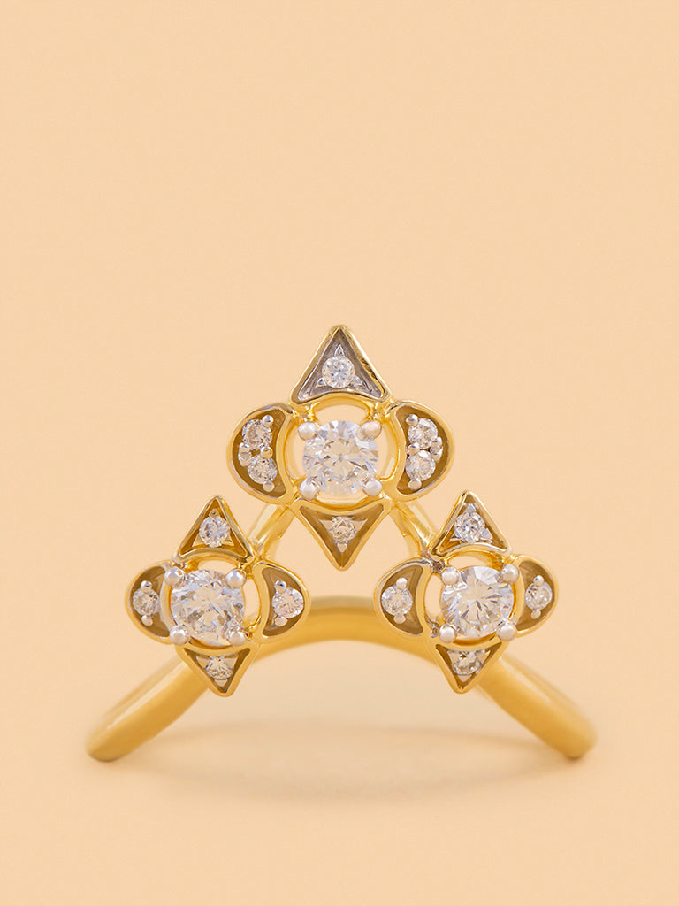 Westside X Pome Flower Trio Lab Diamond Ring - Medium