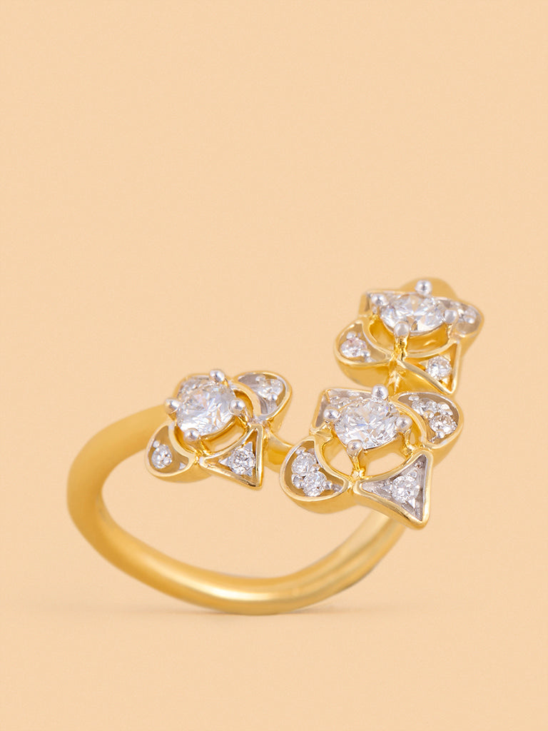 Westside X Pome Flower Trio Lab Diamond Ring - Medium