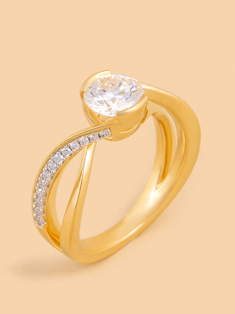 Westside X Pome Solitaire Twist Lab Diamond Ring - Medium