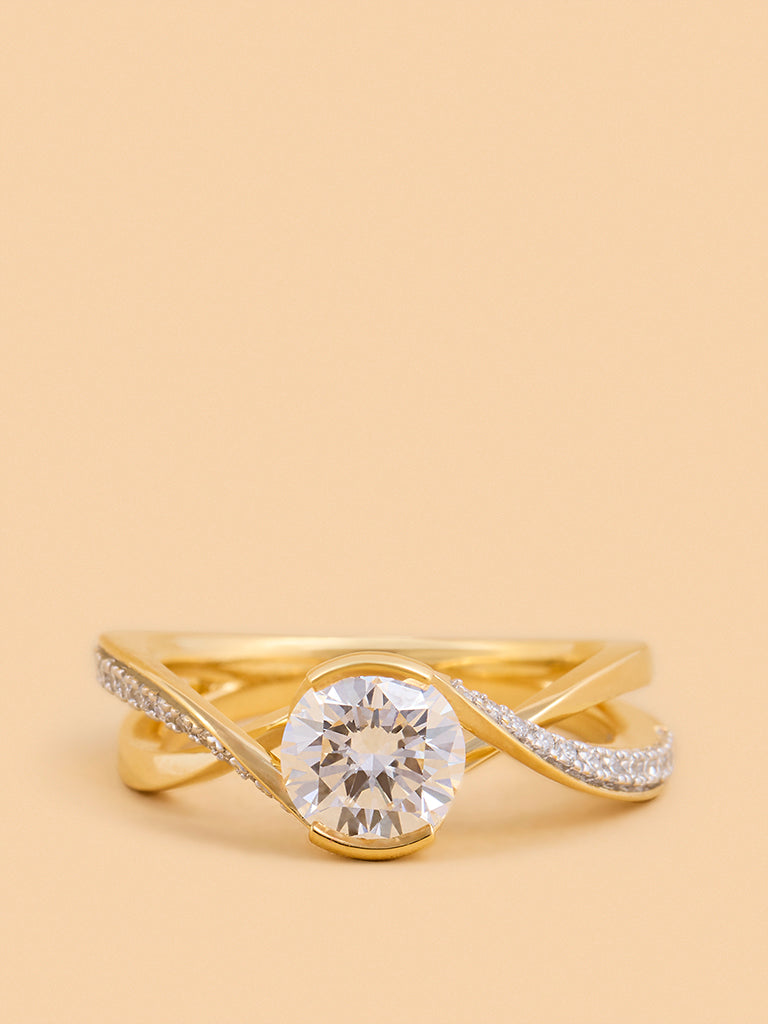 Westside X Pome Solitaire Twist Lab Diamond Ring - Medium