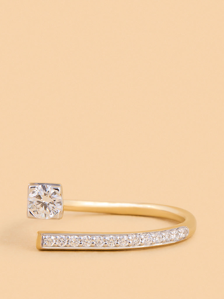 Westside X Pome Edgy Lab Diamond Solitaire Ring - Medium