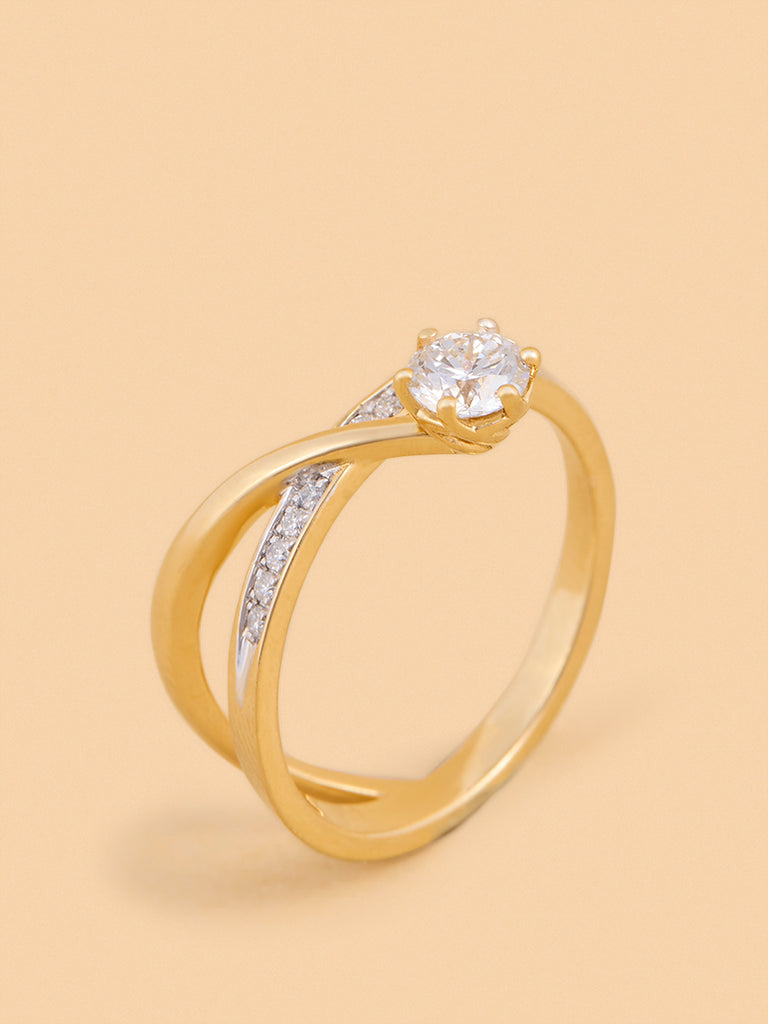 Westside X Pome Classic Comet Solitaire Lab Diamond Ring - Medium
