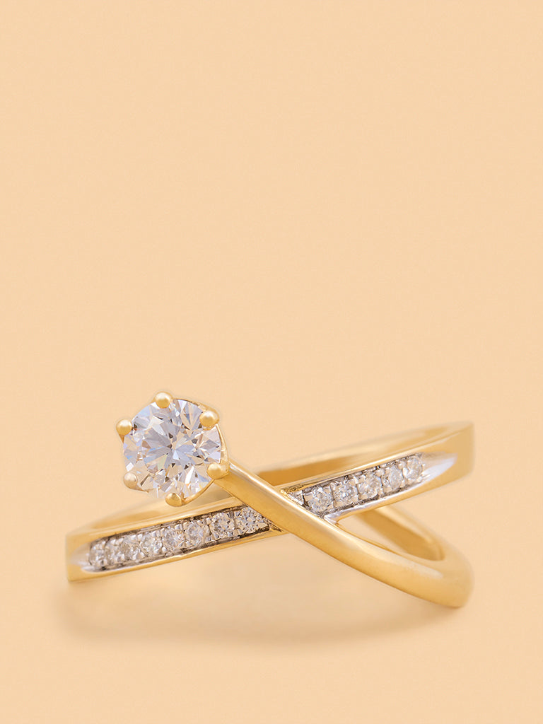 Westside X Pome Classic Comet Solitaire Lab Diamond Ring - Medium