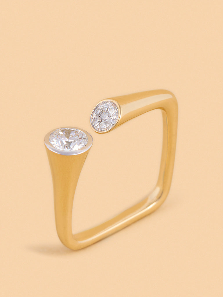 Westside X Pome Elegant Twin Lab Diamond Ring - Medium
