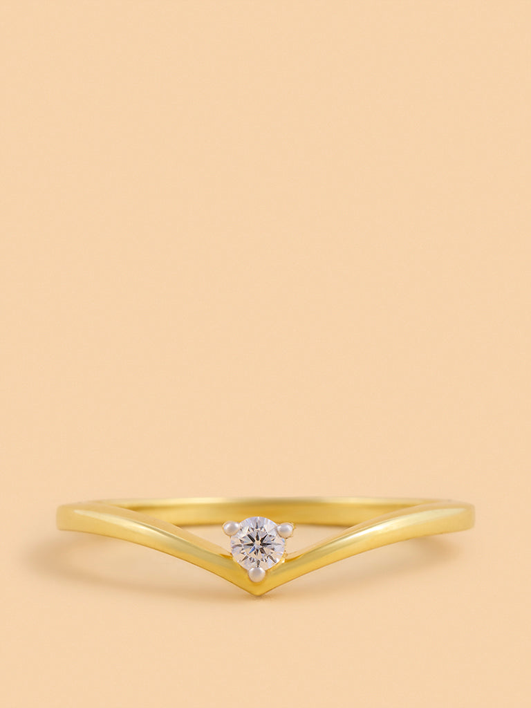 Westside X Pome Sleek Wave Lab Diamond Ring - Medium