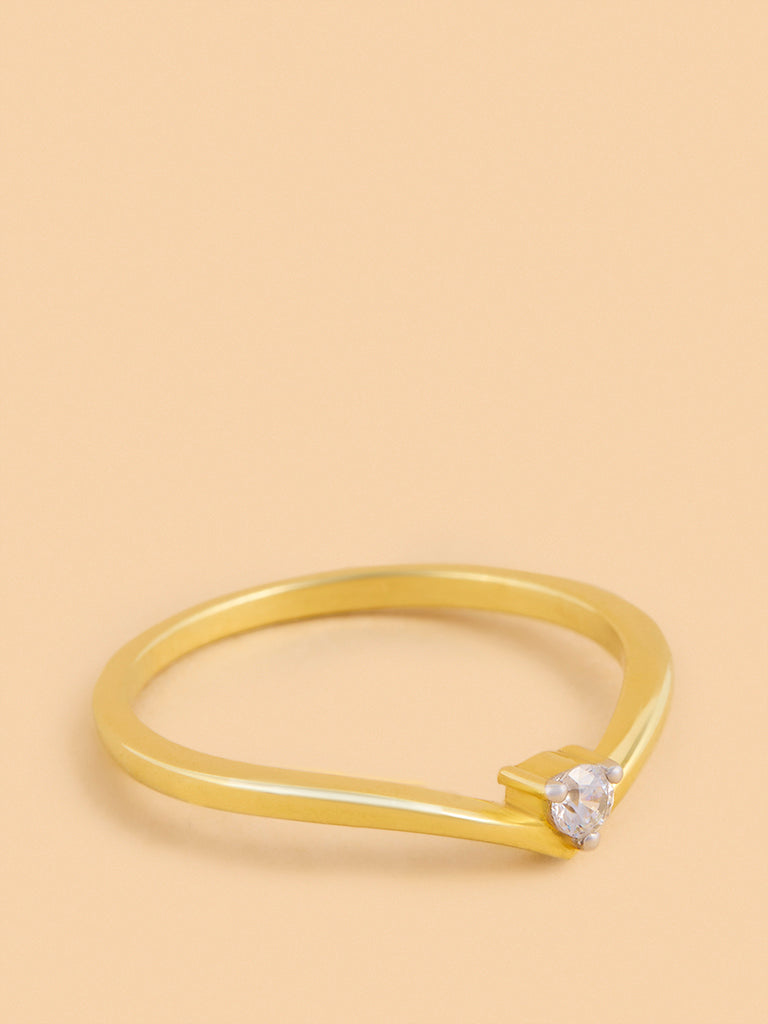 Westside X Pome Sleek Wave Lab Diamond Ring - Medium