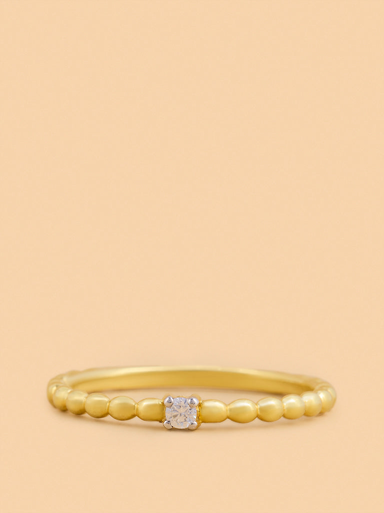 Westside X Pome Beaded Ring with Lab Diamond - Medium