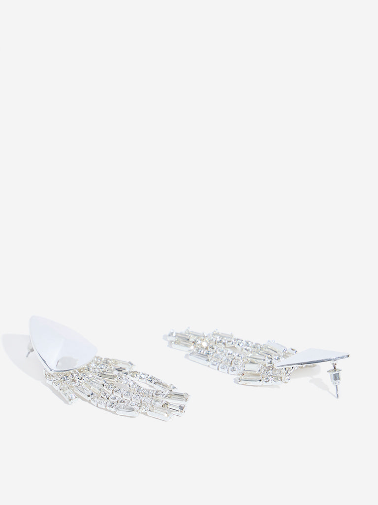 Westside Accessories Silver Chain Bunch Dangler Earrings
