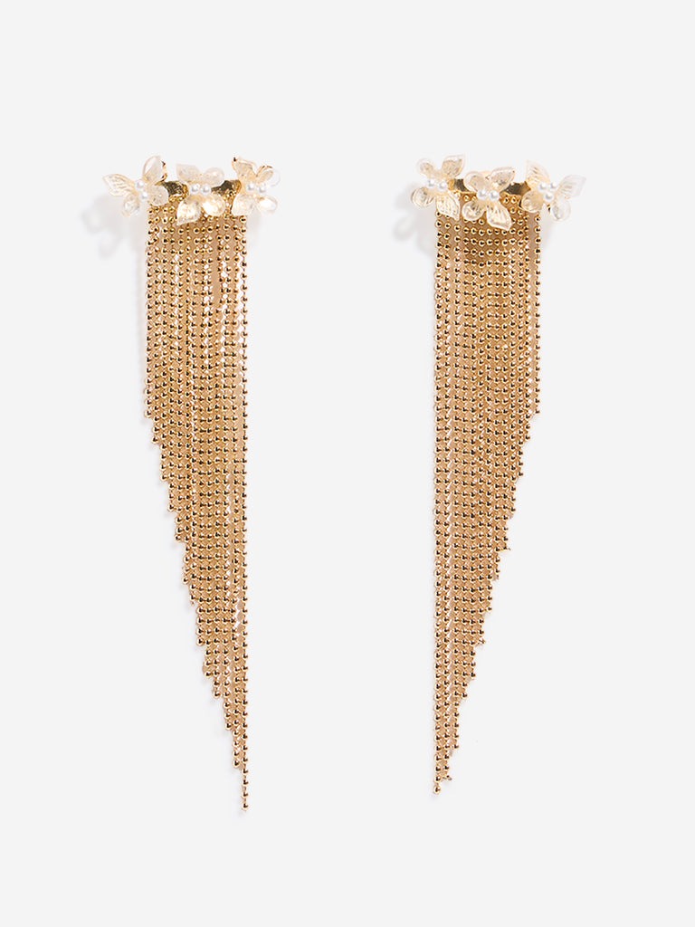 Westside Accessories Gold Butterfly Waterfall Dangler Earrings