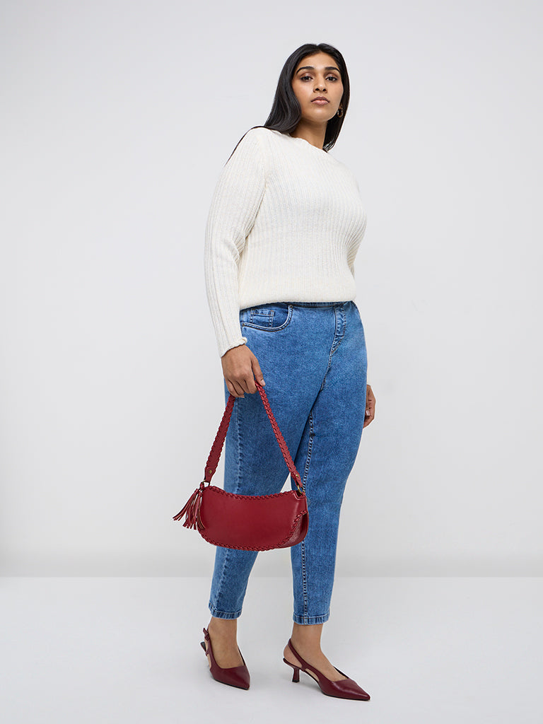 Gia Light Blue High-Rise Cotton-Blend Jeggings