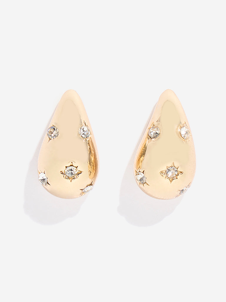 Westside Accessories Gold Embellished Drop Earrings