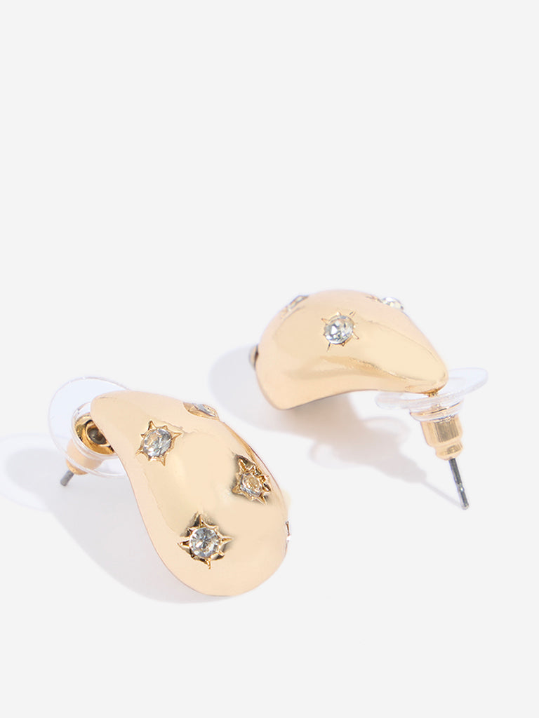 Westside Accessories Gold Embellished Drop Earrings
