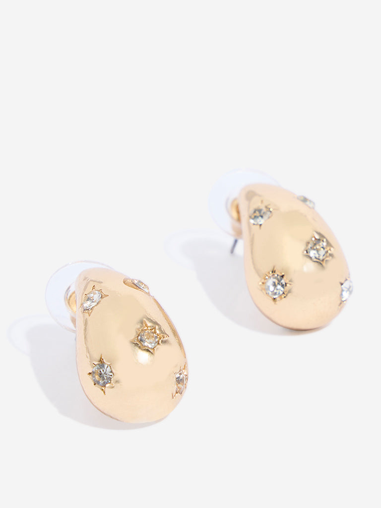 Westside Accessories Gold Embellished Drop Earrings