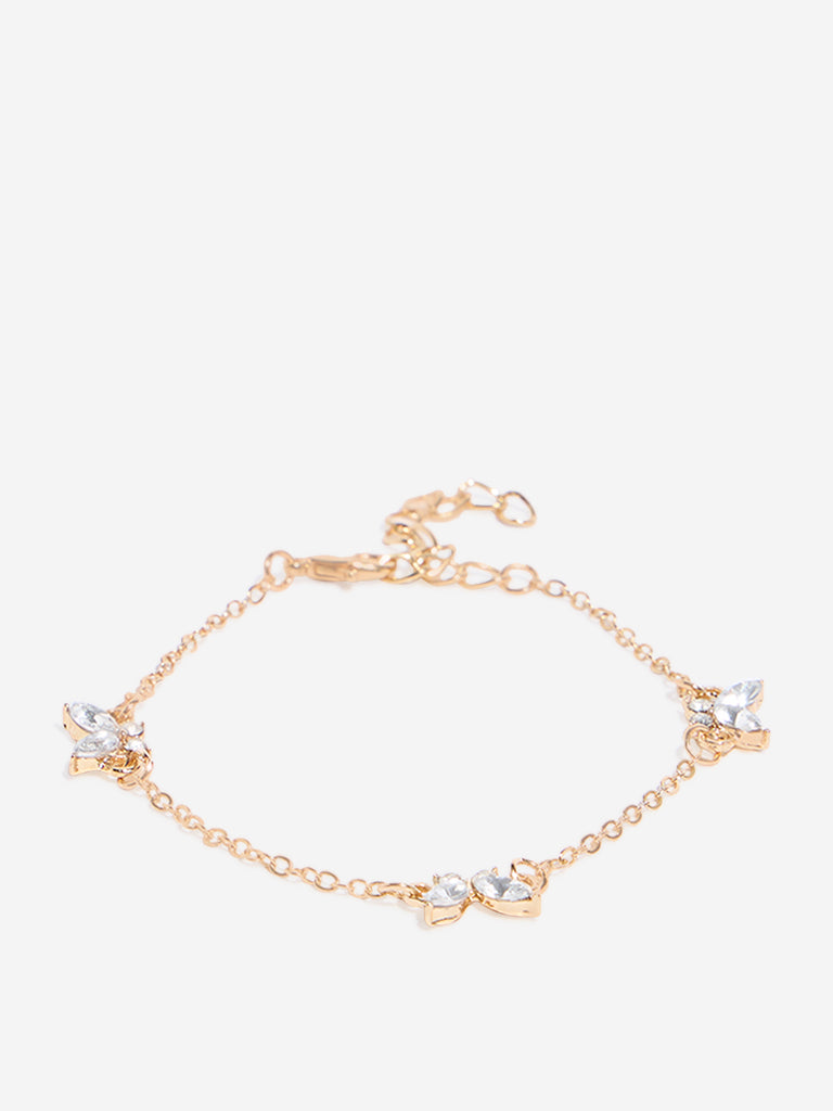 Westside Accessories Gold Butterfly Stackable Bracelets - Pack of 4
