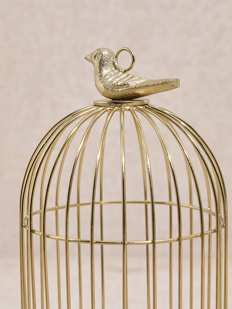 Westside Home Gold Bird Cage Candle Holder - Large