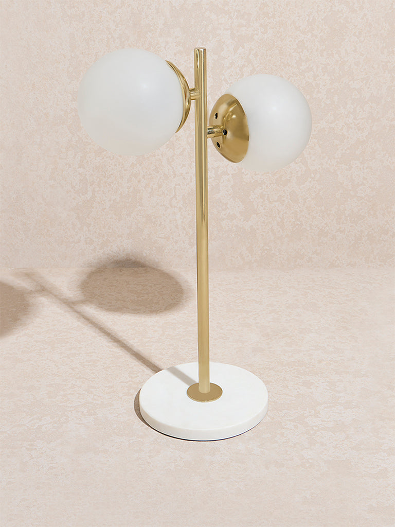 Westside Home Gold Moon Glass Table Lamp
