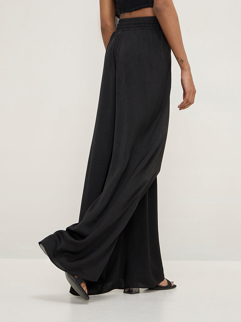 Vark Black High-Rise Palazzos